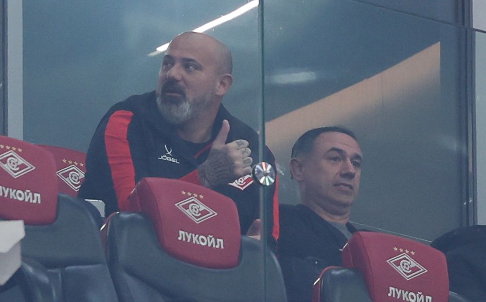 Dejan Sztankovics és Francis Cajigao, a Szpartak Moszkva sportigazgatója