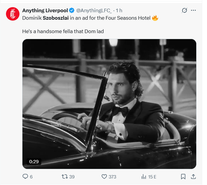Szoboszlai filmes „munkáját” már Liverpool is megismerte