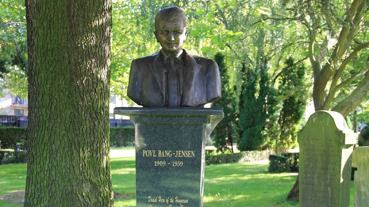 Bang-Jensen sírja Koppenhágában. forrás: Wikipedia