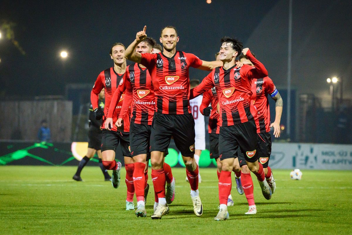 Az ünnepelő Eppel Márton szerezte a Csíkszereda első gólját Pászka Lóránd előkészítése után