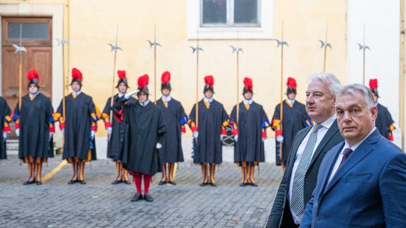 Orbán Viktor és Semjén Zsolt a Vatikánban
