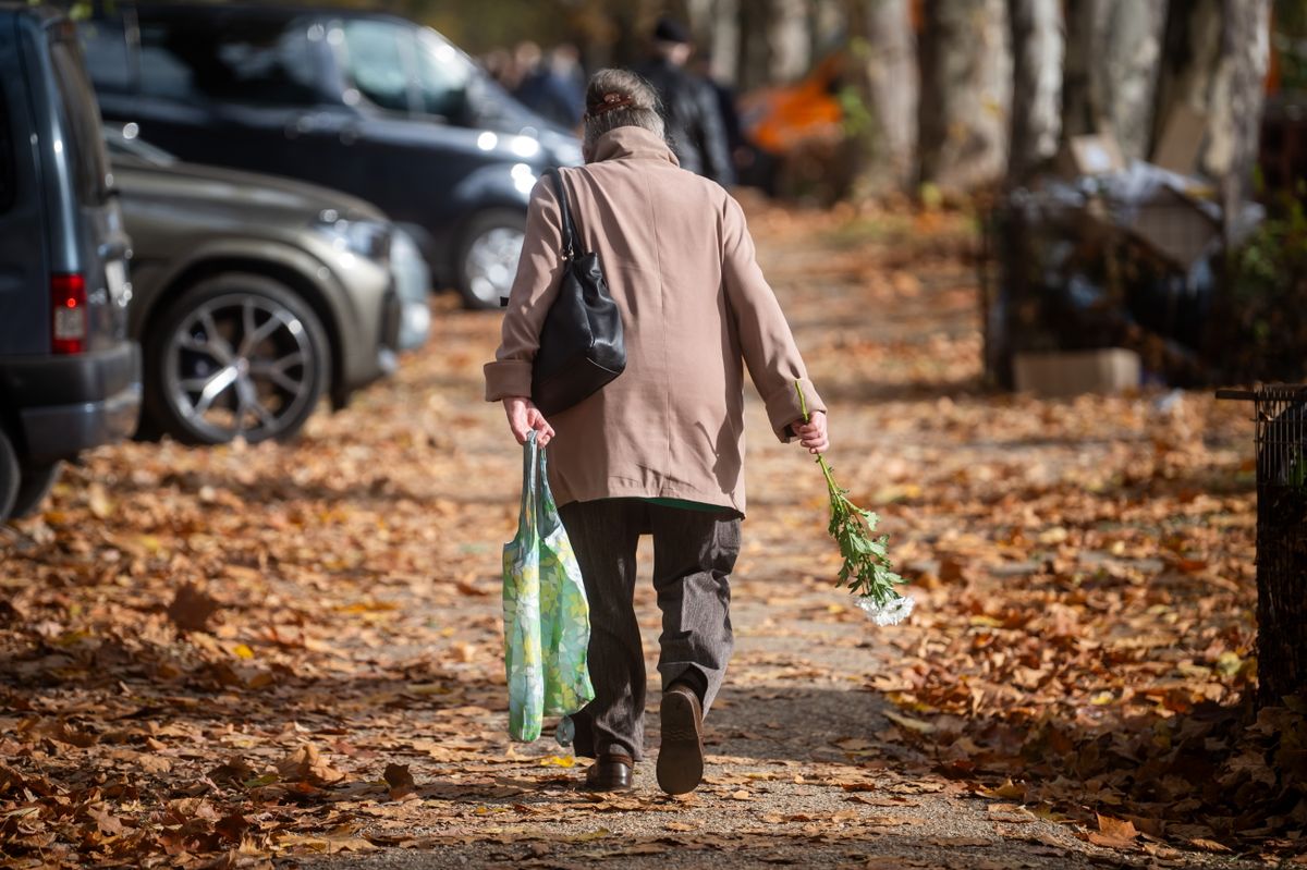 Budapest, 2024. november 2.
Látogató a Rákoskeresztúri új köztemetőben halottak napján, 2024. november 2-án.
MTI/Balogh Zoltán