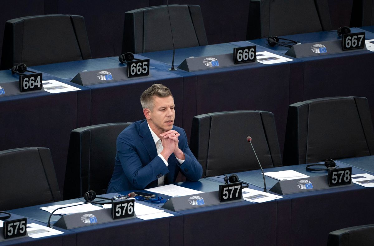 Strasbourg, 2024. december 18.
Magyar Péter, a Tisza Párt elnöke és EP-képviselője az Európai Parlament plenáris ülésén Strasbourgban 2024. december 18-án.
MTI/Bodnár Boglárka