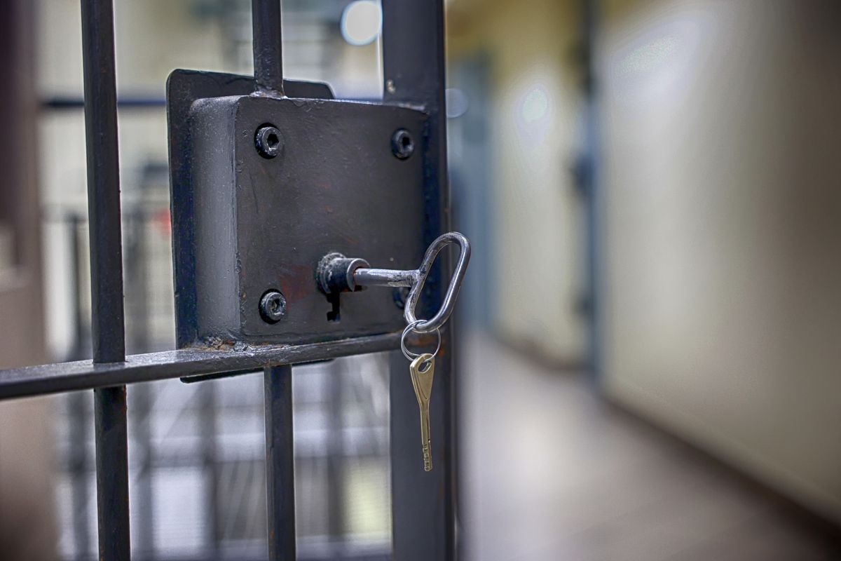 Key to the entrance grate in a prison. Prison.