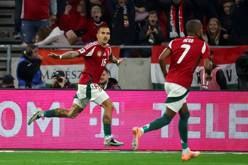 Magyarország - Örményország VB selejtező a Puskás Arénában, magyar válogatott mérkőzés, Lukács Dániel gól, gólöröm