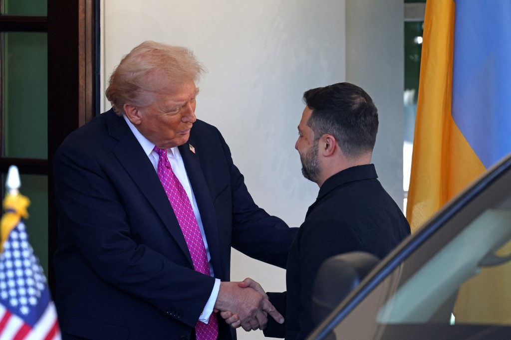 Donald Trump és Volodimir Zelenszkij Fotó: TOM BRENNER / AFP