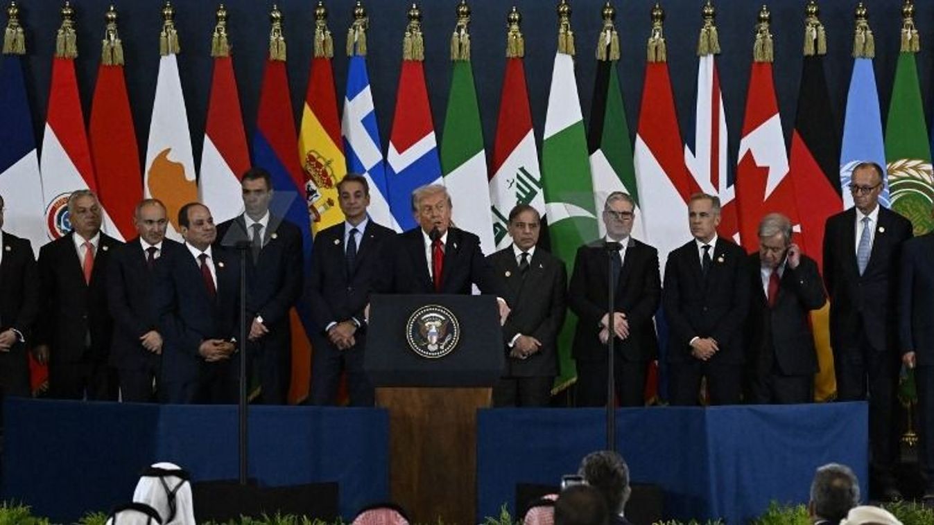 Donald Trump beszéde Egyiptomban (Fotó: AFP)