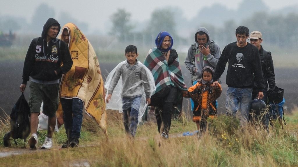 Illusztráció migránsok Európában