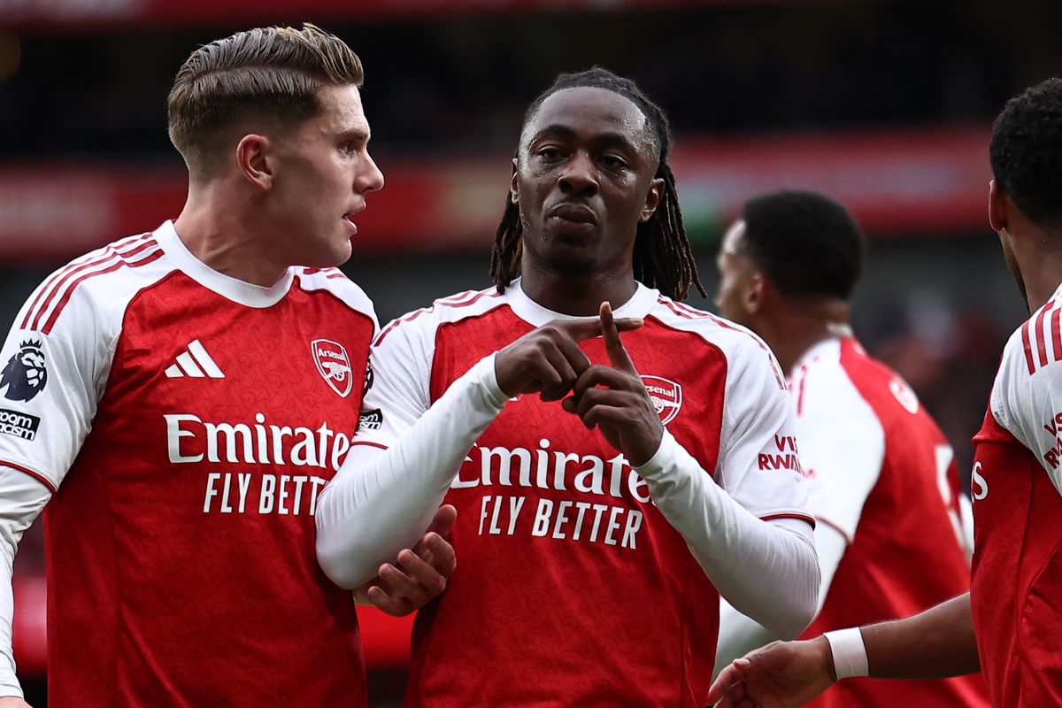 Gyökeres Viktor nem talált be, de Eberechi Eze igen, az Arsenal és a Liverpool közöt hét pont a különbség  (Fotó: HENRY NICHOLLS / AFP)