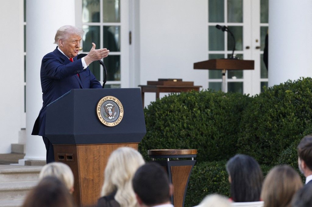 Donald Trump ismét bírálta Spanyolországot (Fotó: KEVIN DIETSCH / GETTY IMAGES NORTH AMERICA)