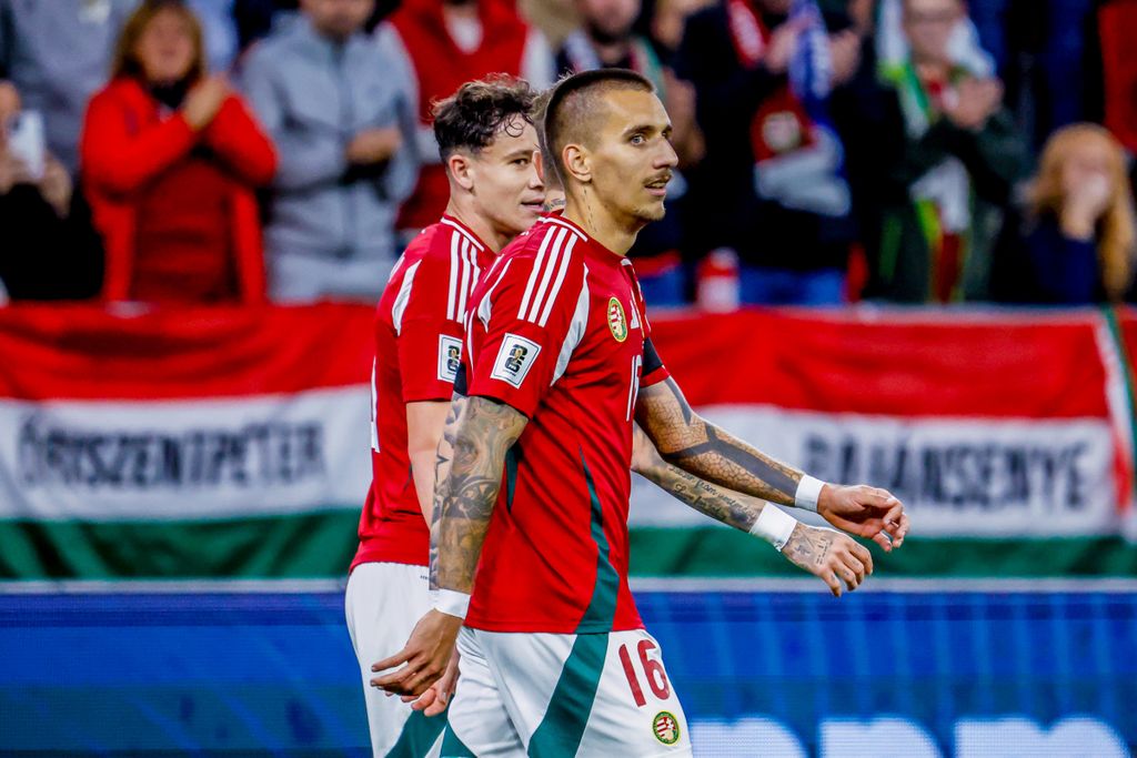 Magyarország - Örményország VB selejtező a Puskás Arénában, magyar válogatott mérkőzés, Lukács Dániel gól, gólöröm