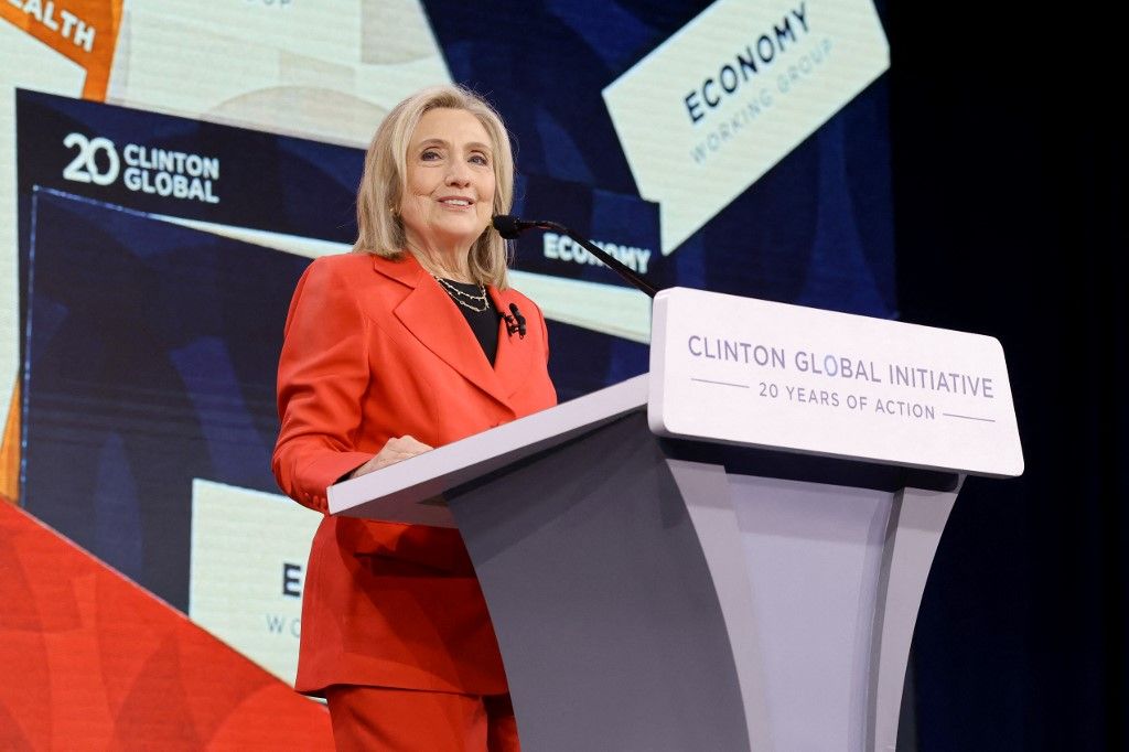 Hillary Clinton nyilvánosan méltatta Donald Trump amerikai elnököt (Fotó: JP YIM / GETTY IMAGES NORTH AMERICA)