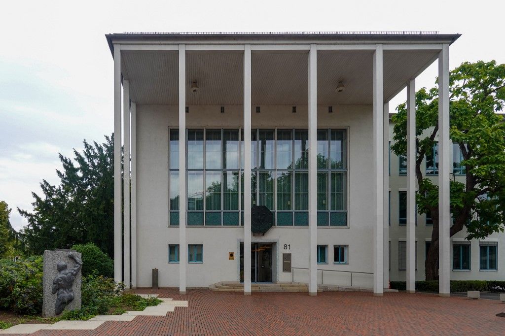 The exterior building of the Bundesrechnungshof (Federal Court of Audit) is in Bonn, North Rhine-Westphalia, Germany, on July 31, 2025. It is the supreme federal authority for audit matters in the Federal Republic of Germany. It is an independent judicial body. (Photo by Michael Nguyen/NurPhoto) (Photo by Michael Nguyen / NurPhoto via AFP)