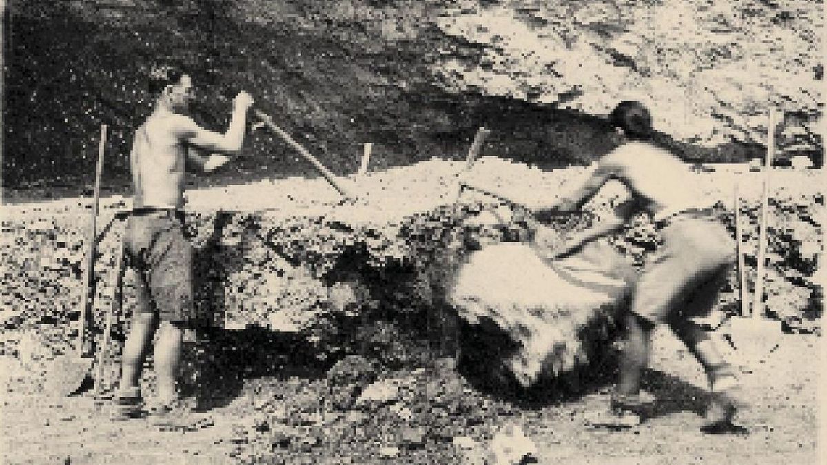 Ásatás a Suba-lyuknál. forrás: Wikipedia