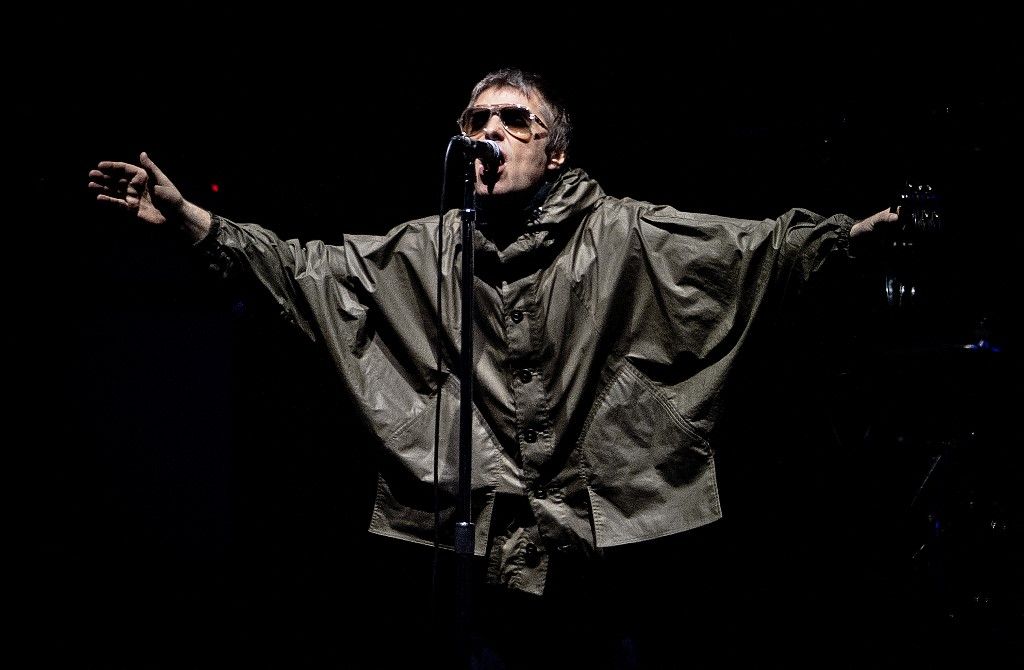 Liam Gallagher of British band Oasis, performs at the GNP Seguros stadium in Mexico City on September 12 2025. (Photo by Carl de Souza / AFP) / -- IMAGE RESTRICTED TO EDITORIAL USE - STRICTLY NO COMMERCIAL USE --