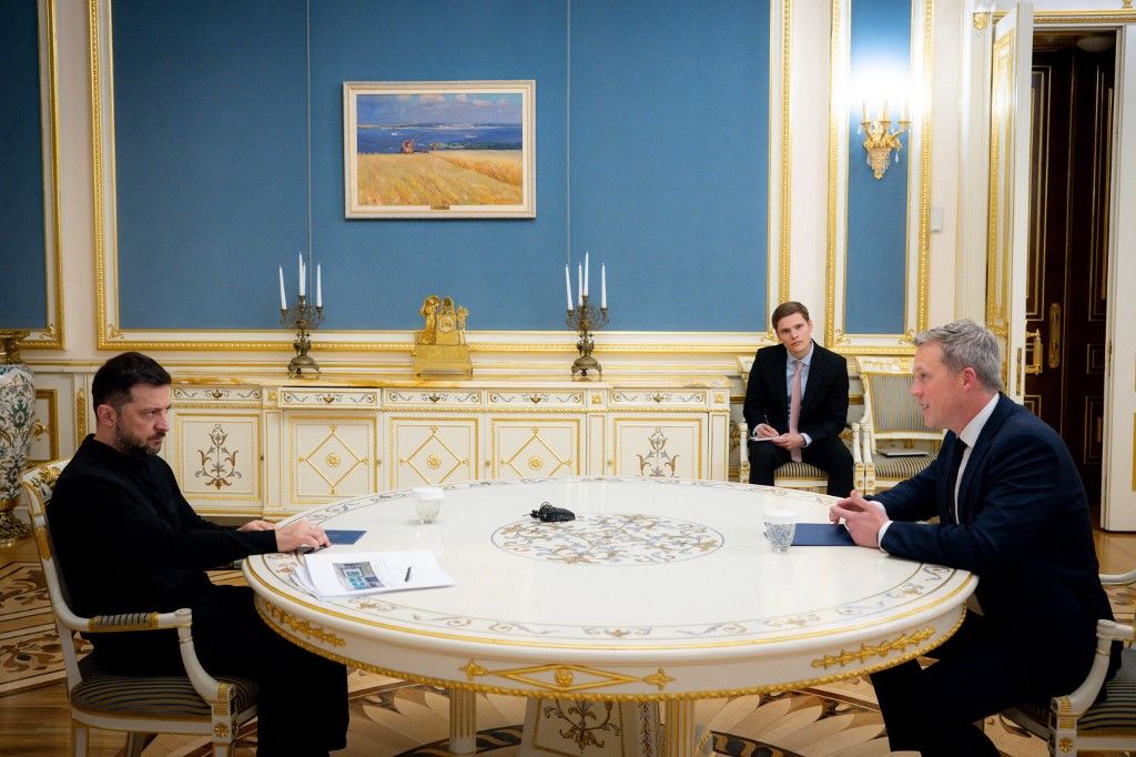 Driscoll azt a békekeretet viszi az orosz félnek, amelyet vasárnap az Egyesült Államok és Ukrajna között dolgoztak ki (Fotó: HANDOUT / UKRAINIAN PRESIDENTIAL PRESS SER)