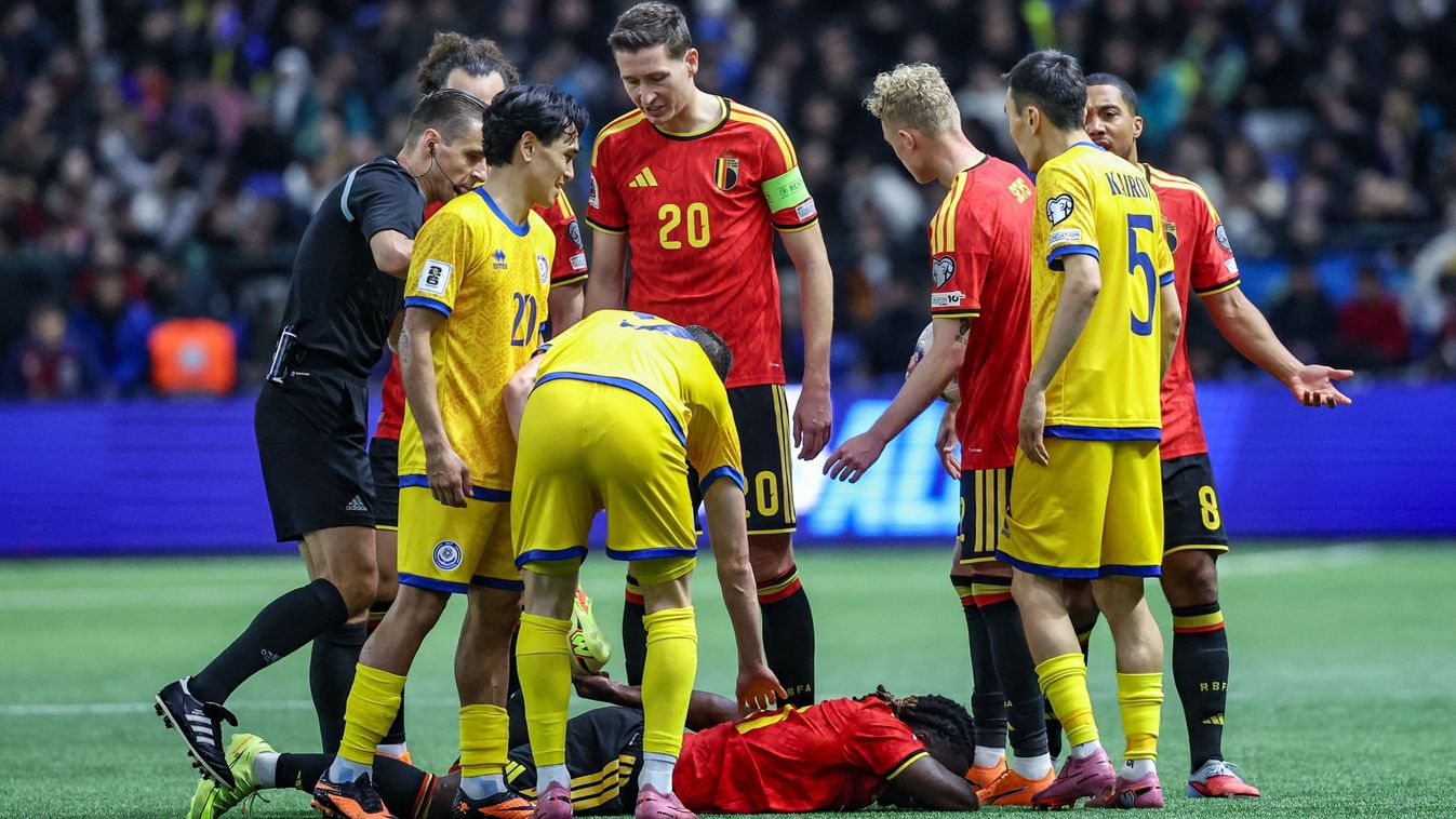 Belgium hiába játszott emberelőnyben Jérémy Doku elleni szabálytalanság után Kazahsztánban, így sem nyert