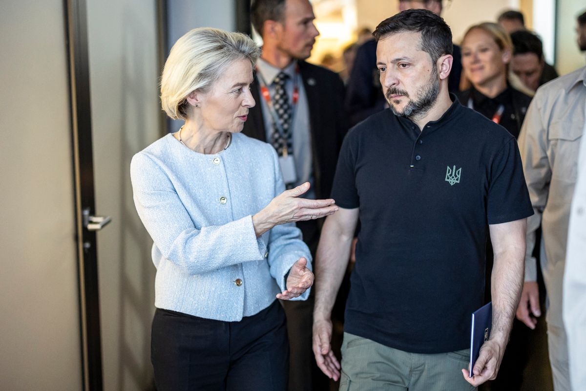 Ursula von der Leyen és Volodimir Zelenszkij