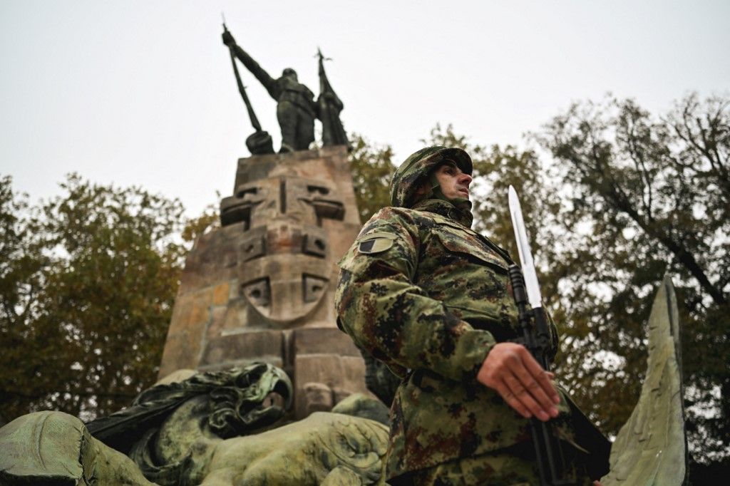 Koszovó felől indult támadás a szerb katonák ellen (Fotó: AFP)