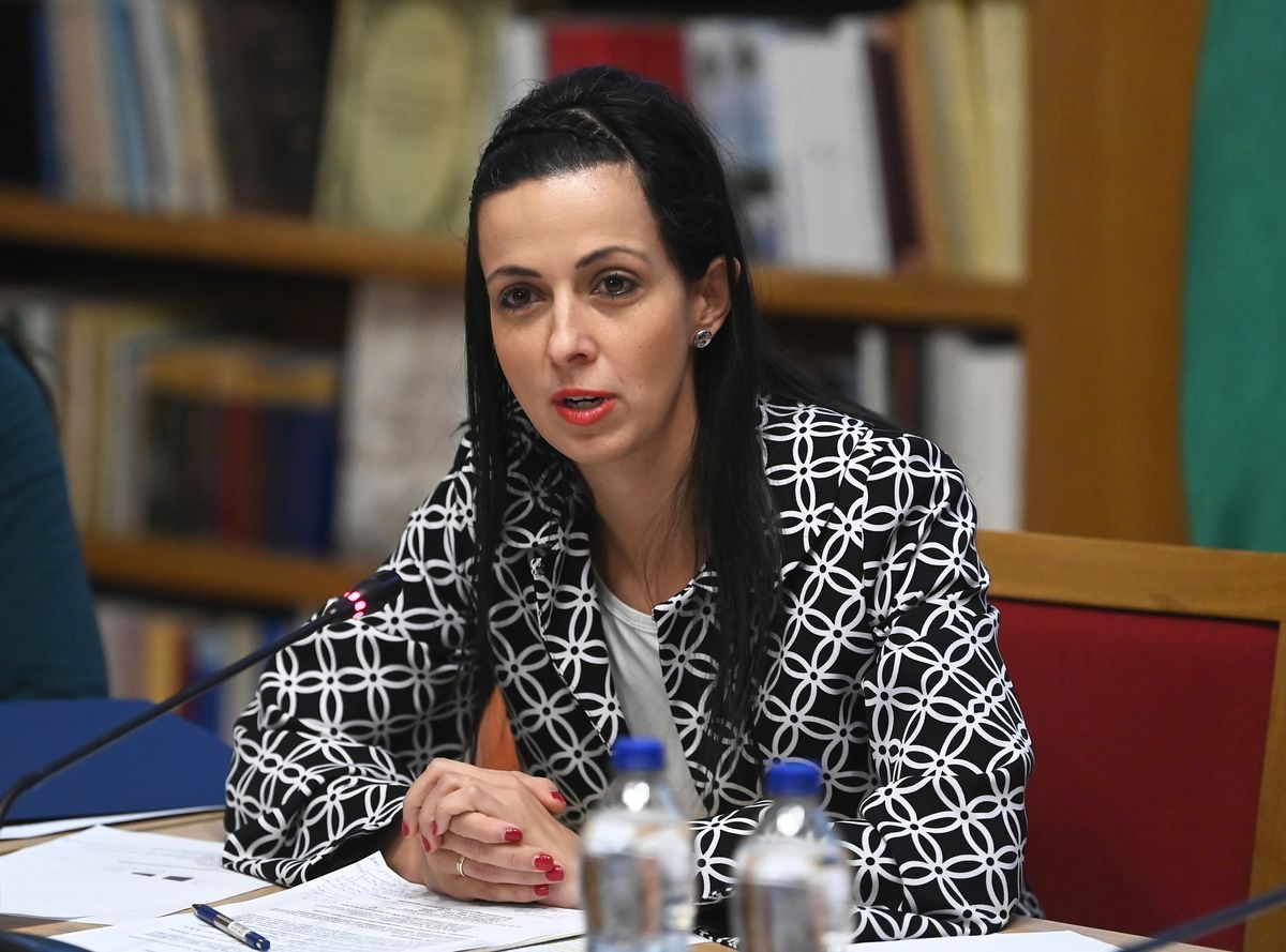 Budapest, 2025. november 14.
Koncz Zsófia, a Kulturális és Innovációs Minisztérium családokért felelős államtitkára a családügyi kerekasztal ülésén a minisztériumban 2025. november 14-én.
MTI/Soós Lajos