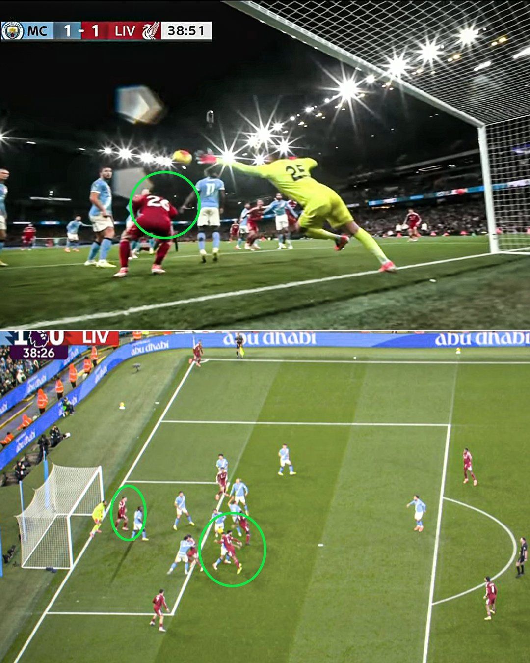 A Liverpool nem tudott egyenlíteni, van Dijk gólját nem adta meg Kavanagh játékvezető (Forrás: X/ESPN FC)