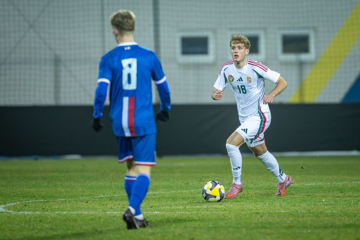 Németh Hunor (jobbra), a magyar labdarúgás egyik nagy reménysége az U19-es válogatott Eb-selejtezőjén szabadrúgásgólt lőtt