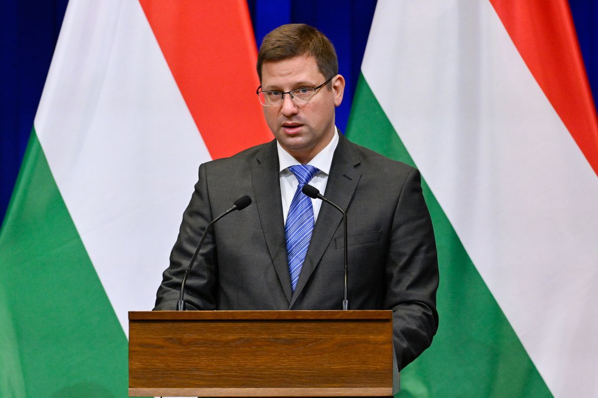 Budapest, 2025. október 30.
Gulyás Gergely, a Miniszterelnökséget vezető miniszter a Kormányinfó sajtótájékoztatón a Karmelita kolostorban 2025. október 30-án.
MTI/Hegedüs Róbert