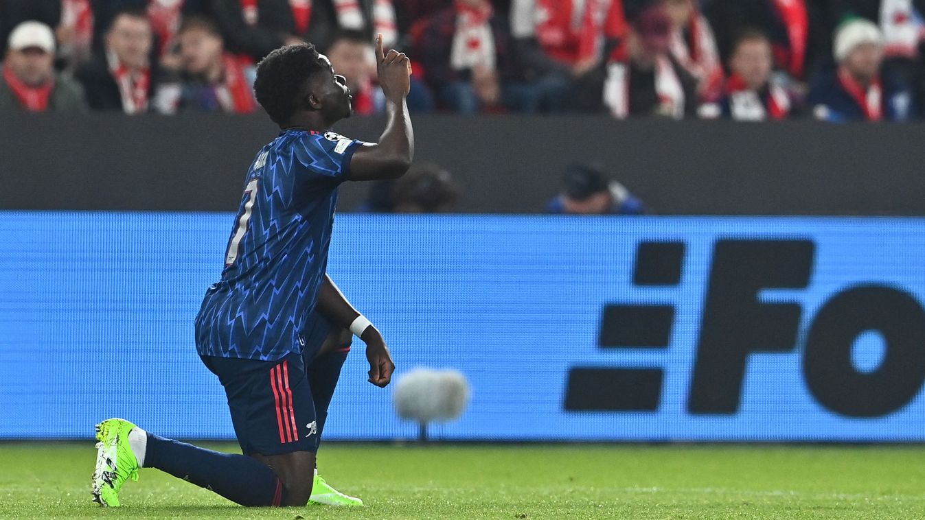 Arsenal
Arsenal's English midfielder #07 Bukayo Saka celebrates after shooting from the penalty spot to score his team's 0-1 during the UEFA Champions League - league phase day 4 football match between Slavia Prague and Arsenal FC in Prague, Czech Republi