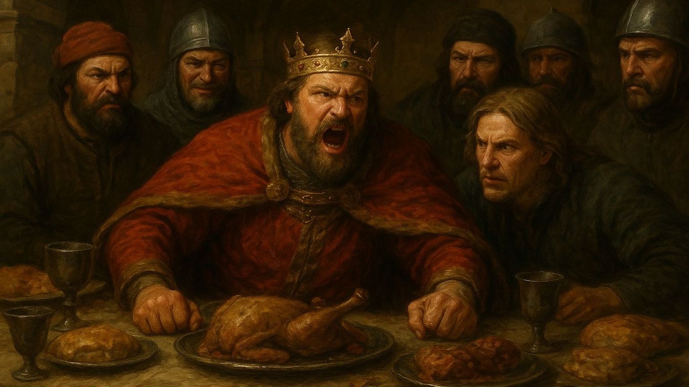 Orseolo Péter sajátjai között. olaszokkal és németekkel