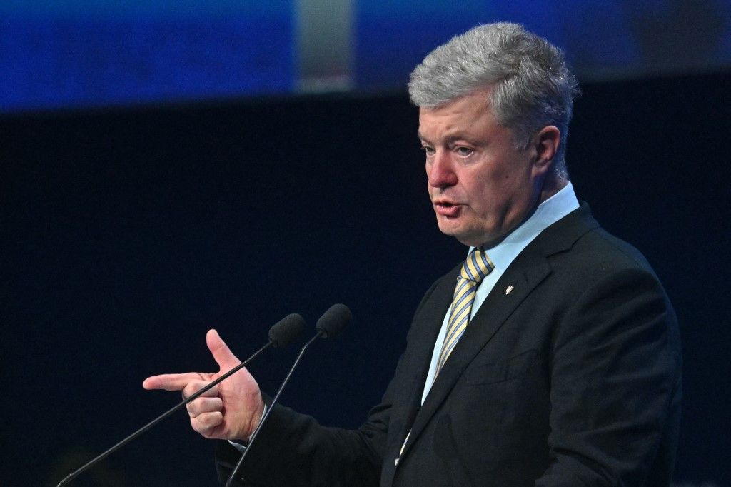 Petro Porosenko volt ukrán elnök (Fotó: JOSE JORDAN / AFP)