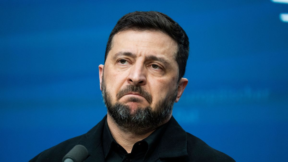 Volodimir Zelenszkij (Fotó: MAGALI COHEN / Hans Lucas)