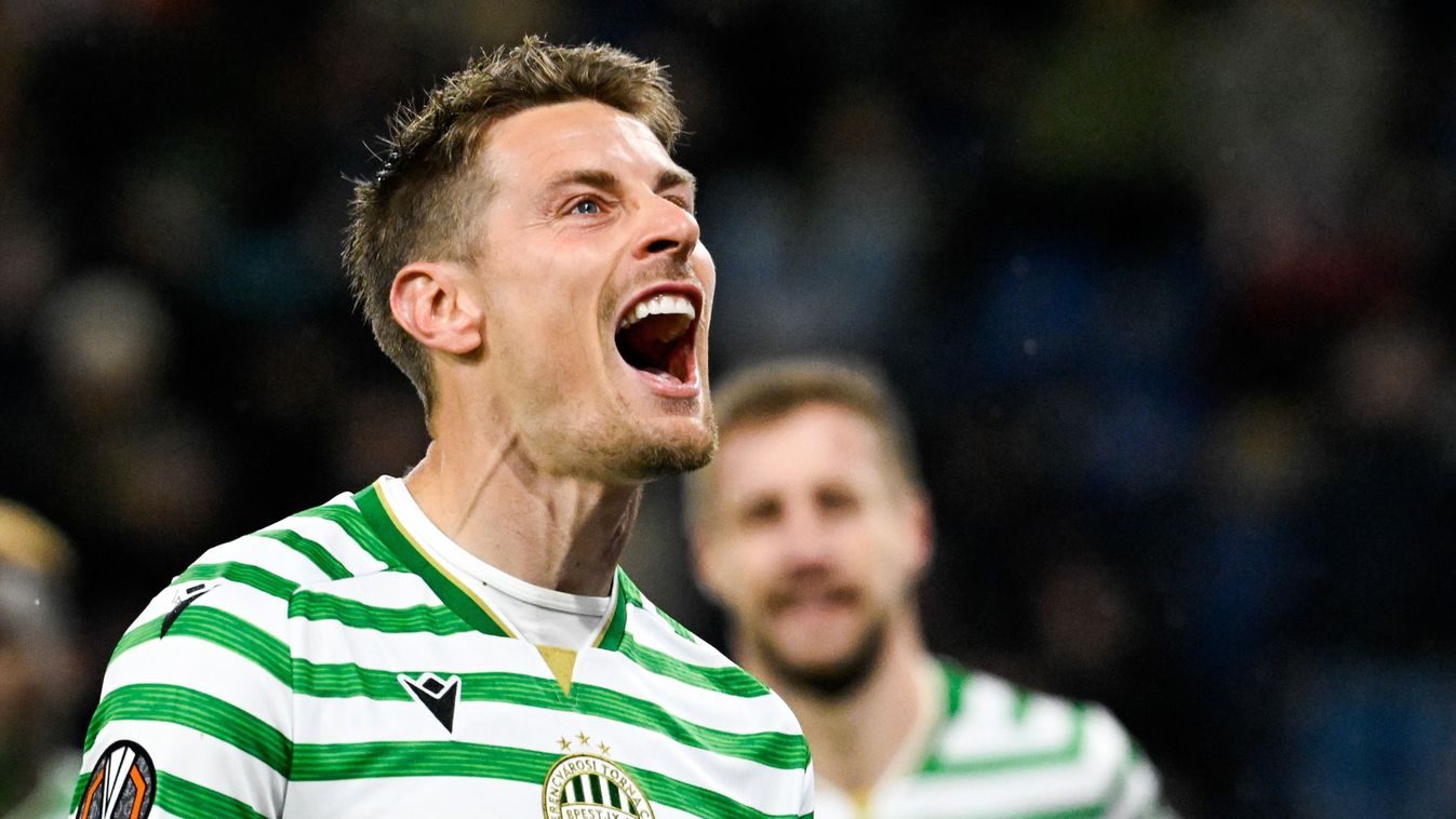 Kristoffer Zachariassen
Salzburg, 2025. október 23.
A gólszerző Kristoffer Zachariassen, a Ferencváros játékosa ünnepel a labdarúgó Európa-liga alapszakaszának harmadik fordulójában játszott FC Red Bull Salzburg - Ferencvárosi TC mérkőzésen a salzburgi Re