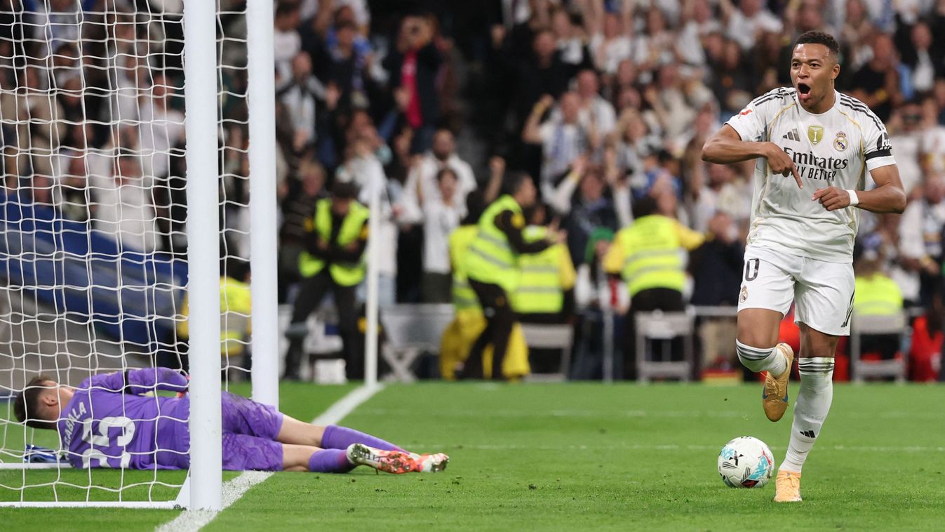 A négy gólt szerző Kylian Mbappé volt a Real Madrid nyerőembere az Olimpiakosz ellen