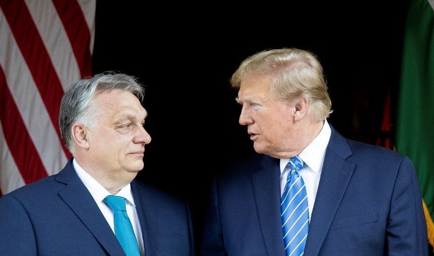 Orbán Viktor magyar miniszterelnök és Donald Trump amerikai elnök (Fotó: AFP)