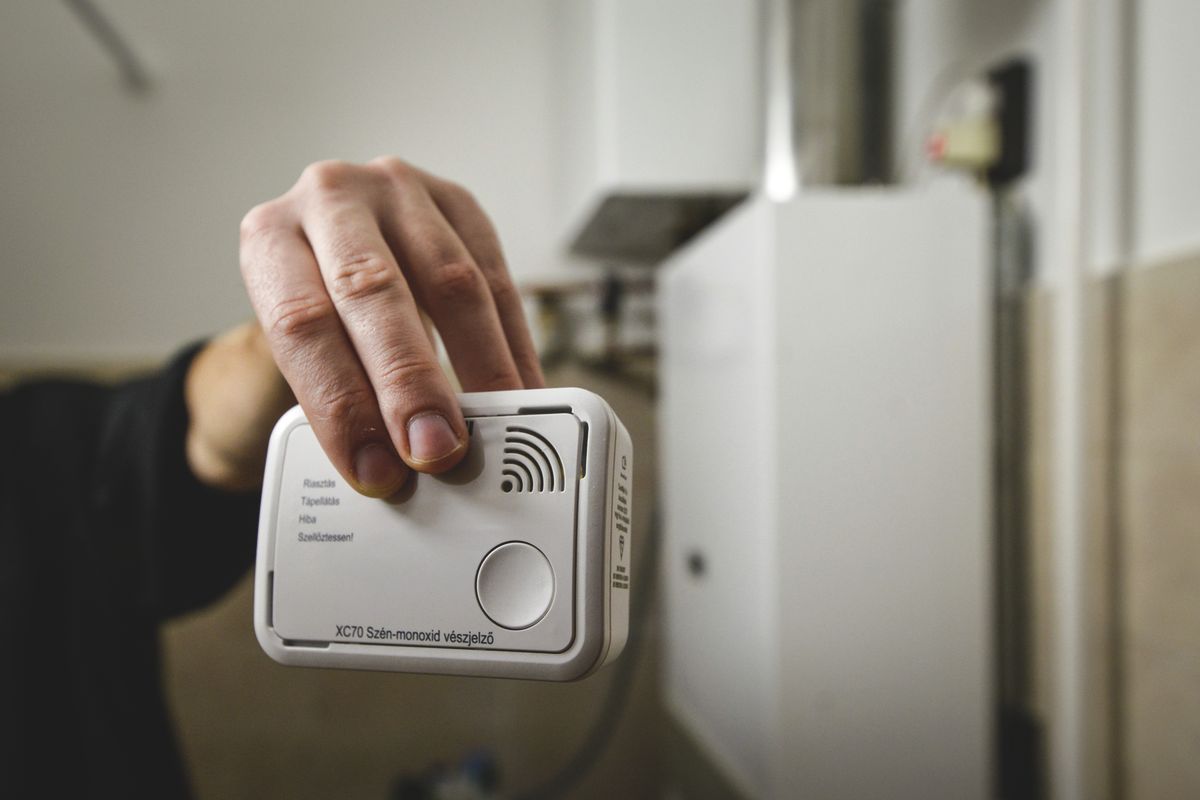 20201111 Szeged
Szén-monoxid jelző gázkazánnal felszerelt fürdőszobában.
Fotó: Karnok Csaba (KC) – Délmagyarország (DM)