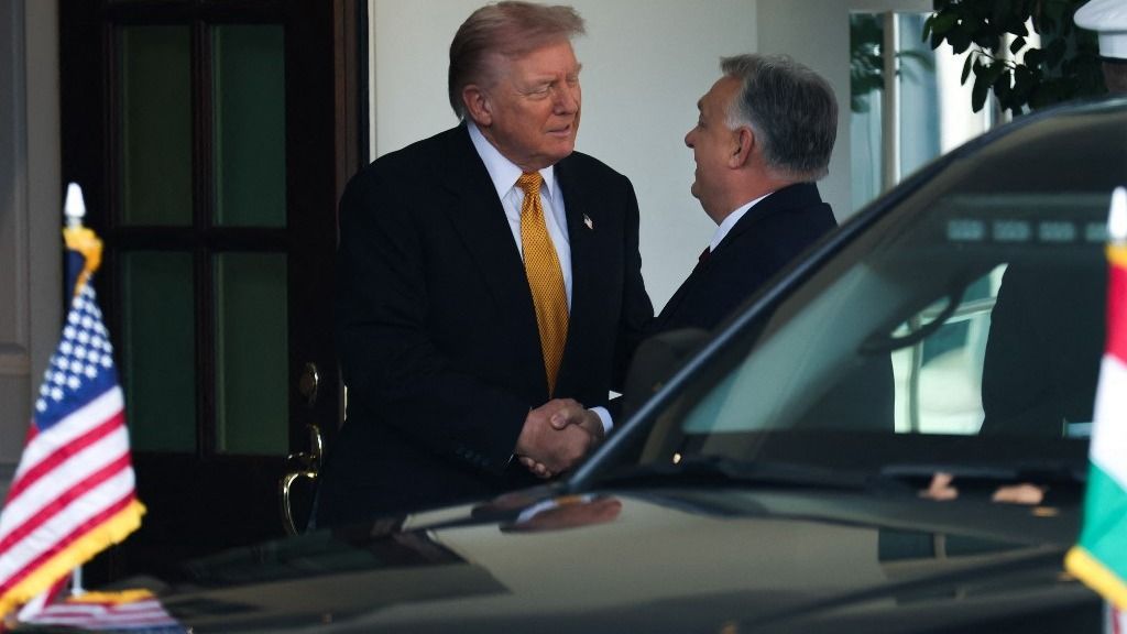Orbán Viktor és Donald rump (Fotó: Bryan Dozier / NurPhoto/AFP)