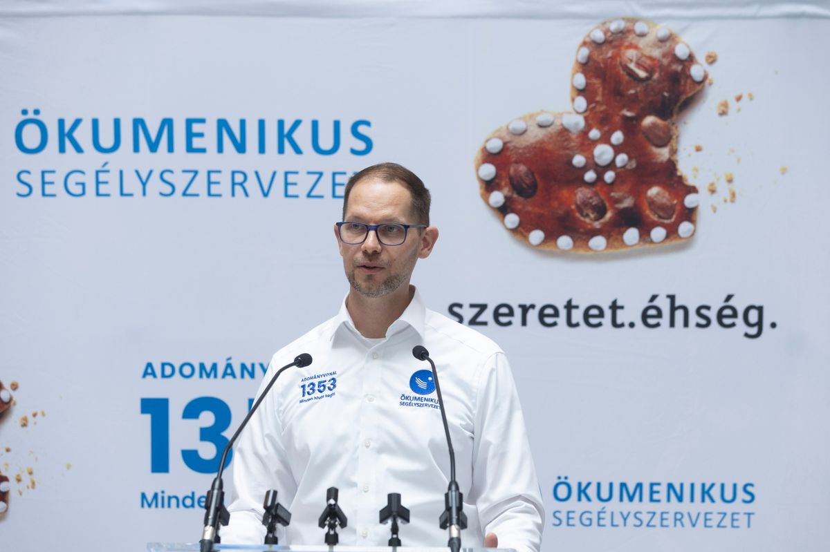 Budapest, 2025. november 10.
Gáncs Kristóf, az Ökumenikus Segélyszervezet ügyvezető igazgatója a szervezet 30. adventi adománygyűjtésének indításáról tartott budapesti sajtótájékoztatón 2025. november 10-én.
MTI/Kocsis Zoltán