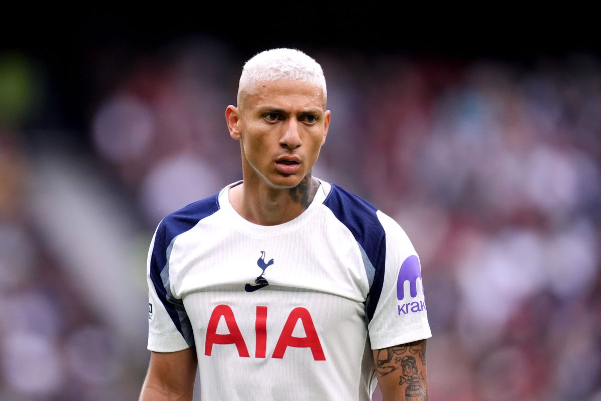 Tottenham Hotspur's Richarlison during the Premier League match at the Tottenham Hotspur Stadium, London. Picture date: Saturday August 30, 2025.