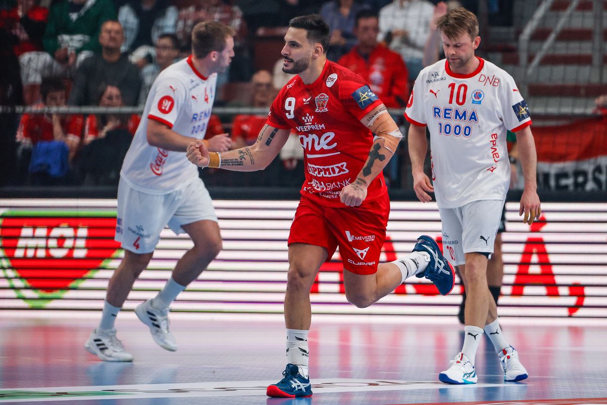 Hugo Descat gólöröme a Veszprém–Kolstrad kézilabda BL-meccsen