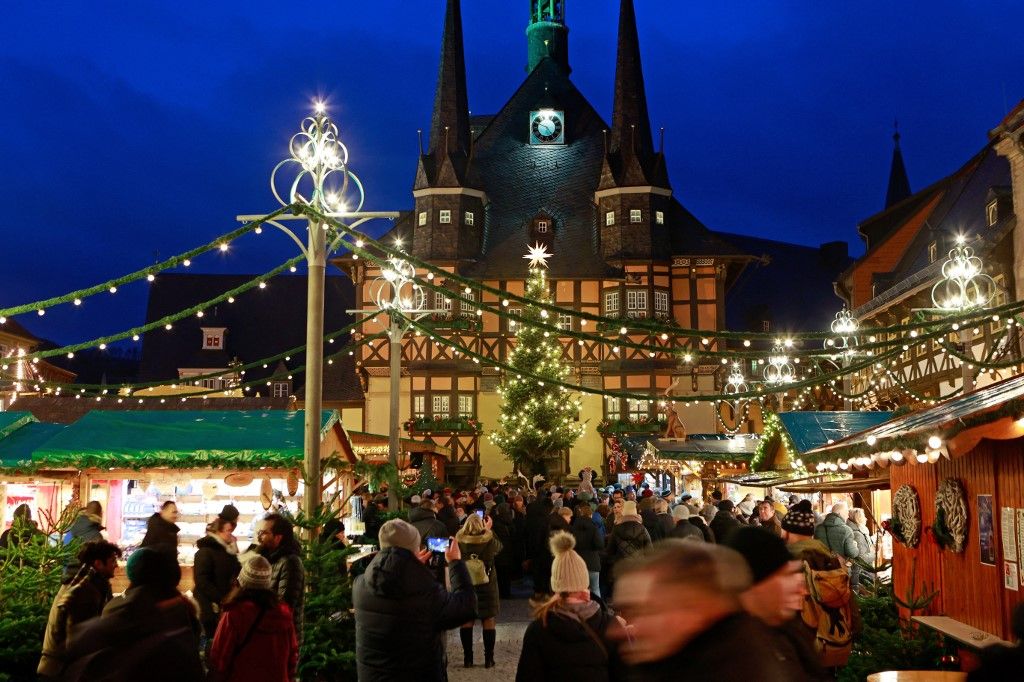 A mesébe illő Wernigerode adventi vására (Fotó: MATTHIAS BEIN / DPA)