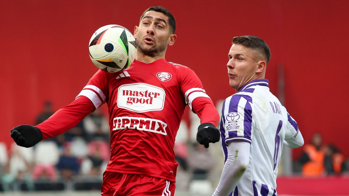 Molnár Gábor (labdával) és a Kisvárda örülhetett a végén, az Újpest az NB I 15. fordulójában sem tudott nyerni Kisvárdán