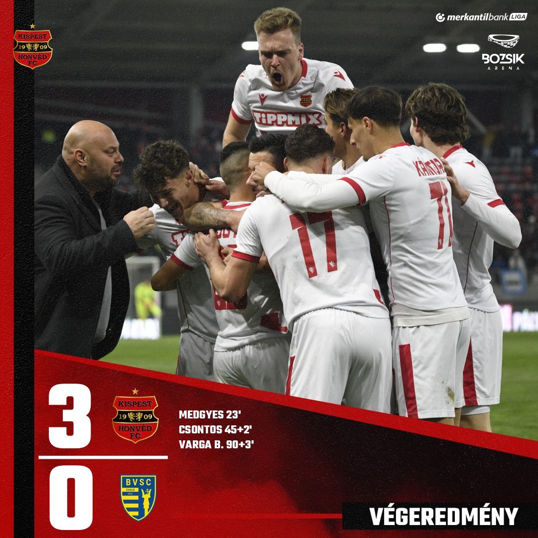 A Honvéd könnyedén nyert a BVSC ellen