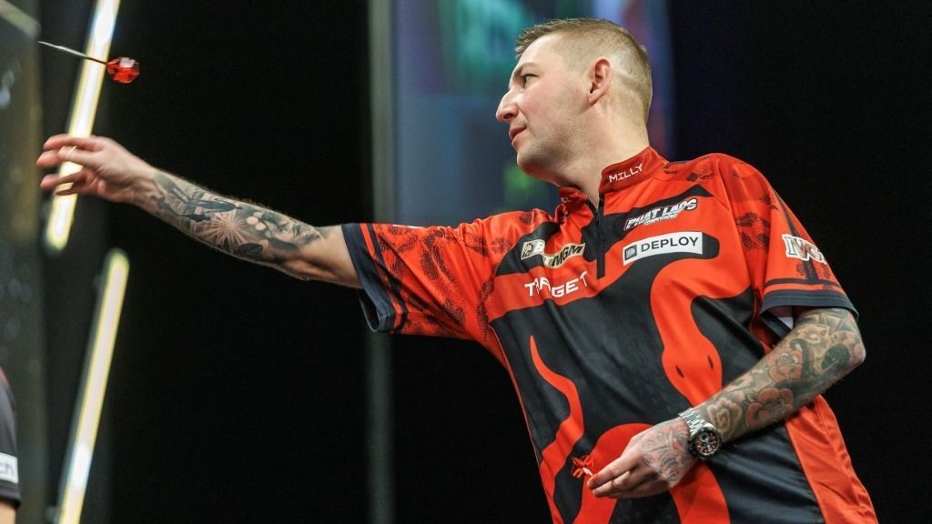Luke Littler megnyerte a Players Championship Finalst. (Fotó: BEN STANSALL/AFP)