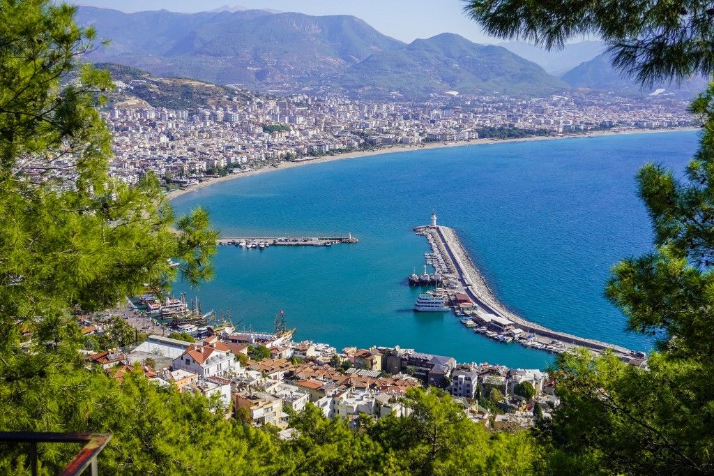 A general view of the Mediterranean Sea bay is seen in Alanya, Turkey, on November 5, 2024. (Photo by Michal Fludra/NurPhoto) (Photo by Michal Fludra / NurPhoto via AFP)