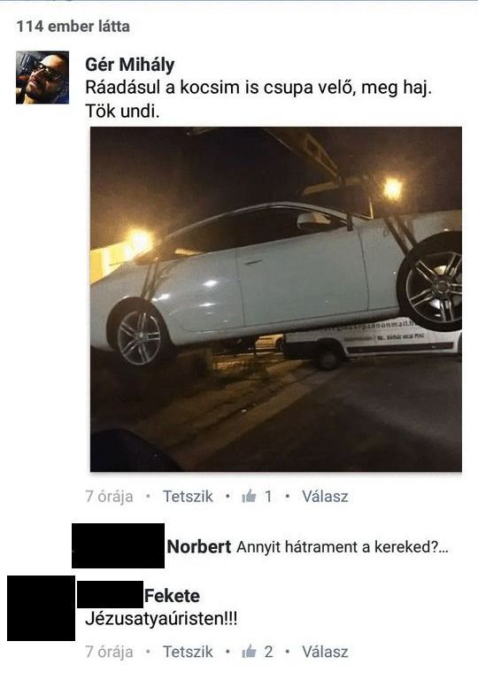 Gér Mihály az elhunyt fiú barátnőjéről döbbenetes érzéketlenséggel úgy fogalmazott: „a csajt csak megnyomorítottam” (Forrás: Facebook)