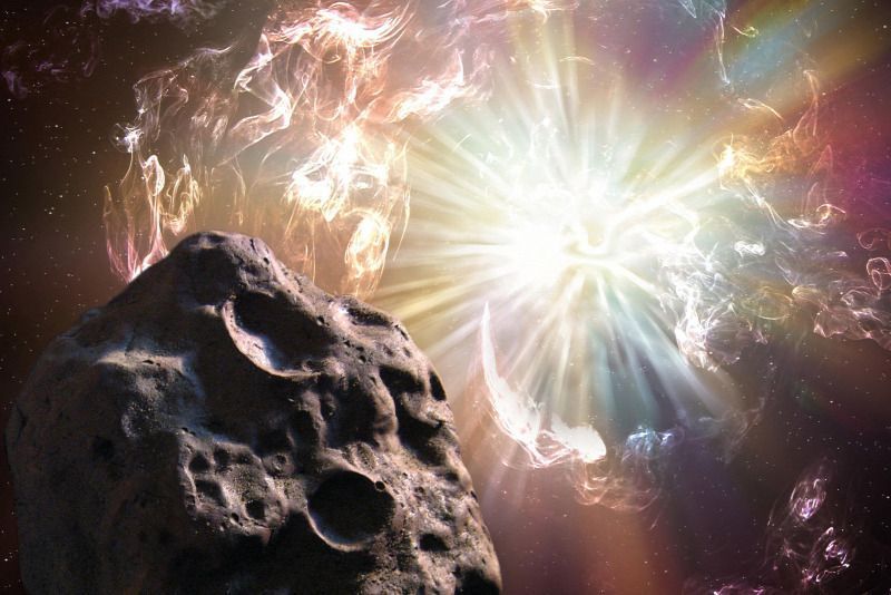 Döbbenetes látvány, amikor  élete végén egy csillag szupernóvaként robban fel( művészi ábra)