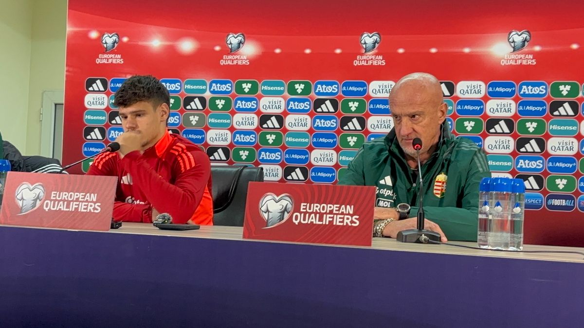 Marco Rossi mellett Kerkez Milos vett részt a magyar válogatott sajtótájékoztatóján Jerevánban. Elbizakodottságról szó sem lehet