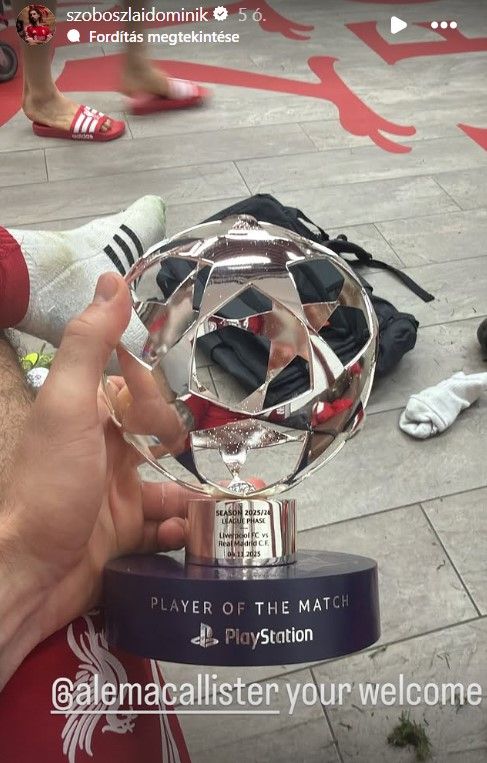 Szoboszlai Dominik üzenete Alexis Mac Allisternek a Liverpool–Real Madrid BL-mérkőzés után