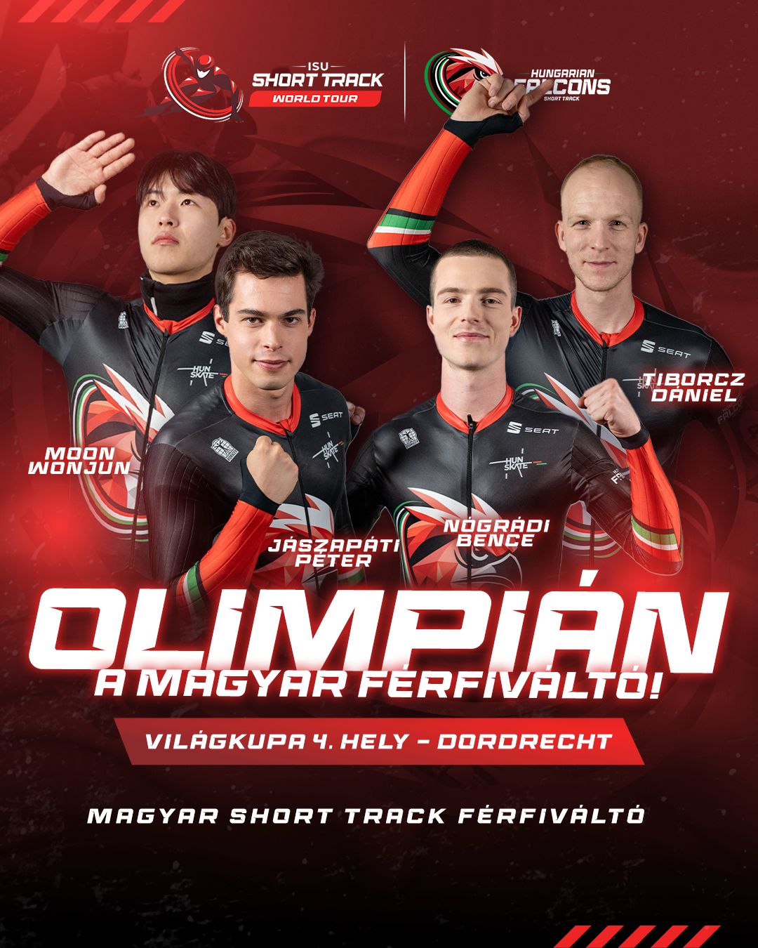 Van élt a Liu fivérek nélkü is: a magyar férfiváltó kijutott a téli olimpiára (Forrás: Facebook/MOKSZ)