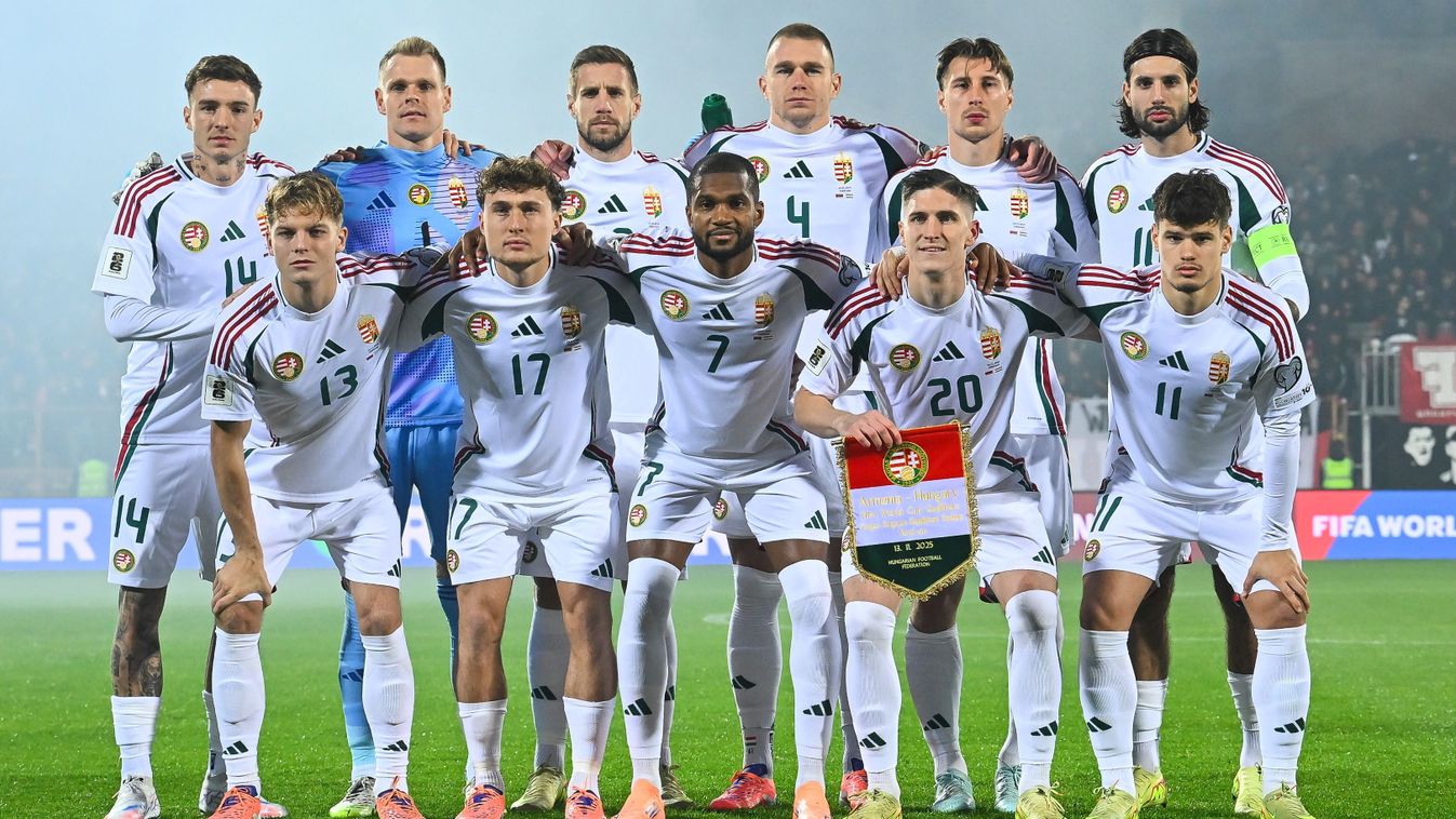 Marco Rossi
Jereván, 2025. november 13.
Magyar válogatott az Örményország - Magyarország labdarúgó világbajnoki selejtező mérkőzésen a jereváni Szargszján Köztársasági Stadionban 2025. november 13-án.
MTI/Czeglédi Zsolt